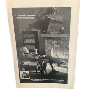 Vintage 1930 Prudential Insurance Comfort Ad Advertisement
